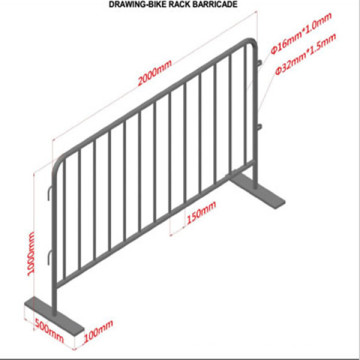 Barrières piétonnières décoratives galvanisées plongées chaudes de sécurité